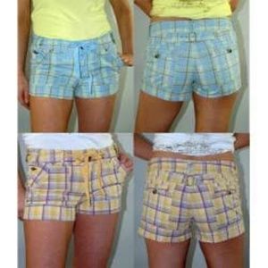 NWT Institute Liberal Women's Plaid Cotton Shorts